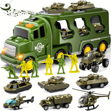 MiniTroopers | Aventura militar épica - set de juego militar 14 en 1 con vehículos